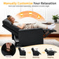 2-Seater Reclining Loveseat Sofa with Massage & Heat – PU Leather Manual Recliner with Cup Holders, Storage & Charging Ports