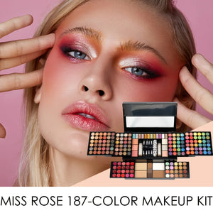 Makeup Gift Set with Lipstick & Eyeshadow Palette, Long-Lasting Smudge-Resistant Cosmetics Gift Box
