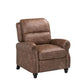 Faux Leather Pushback Recliner Chair with Rivet Accents, Upholstered Armchair for Living Room