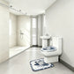 Winter Snowman Bathroom Rug Set, Holiday Bath Mat & Toilet Lid Cover