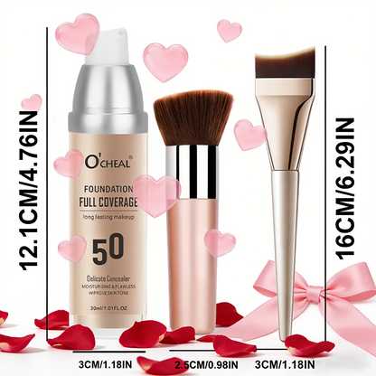 Mineral Powder Foundation Spray Gun Set, Moisturizing Concealer Makeup Kit