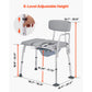 4-in-1 Bedside Commode Chair with Padded Seat & Backrest – Adjustable Height, 5L Removable Bucket, 500 lb Capacity