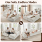 110-Inch L-Shaped Boneless Cloud Sectional Sofa with Ottoman – Deep Seat Chenille Modular Couch, No Assembly Required