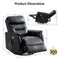 PU Leather Power Lift Recliner Chair with Vibration Massage & Lumbar Heat, Electric Stand Assist Chair with Cup Holders & Side Pockets – Gray