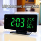 USB Digital Alarm Clock with Date Display, Loud Alarm for Heavy Sleepers, LED Bedside Desk Clock for Bedroom – Green