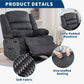 360° Swivel Rocking Recliner Chair with Cup Holder, Oversized Corduroy Glider Lounge Chair for Living Room & Nursery