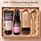 4-in-1 Base Makeup Set, Hydrating Primer Gel, Setting Spray, Full Coverage Foundation Stick & Brush, Matte Finish