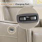 Electric Swivel Rocker Recliner Chair, 360° Power Faux Leather Glider Rocking Recliner for Living Room & Nursery