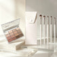 16-Color Pink & Brown Eyeshadow Palette with 5-Piece Brush Set, Matte & Highlight Earth Tones