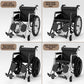 Lightweight Foldable Travel Wheelchair with Hand Brake and Commode Seat