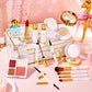 Deer-Themed Makeup Gift Set with Blush, Eyeshadow Palette, Lipstick & Lip Gloss