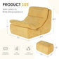 Extra Large Chaise Lounge Chair with Ottoman – Oversized Single-Seat Floor Couch for Living Room