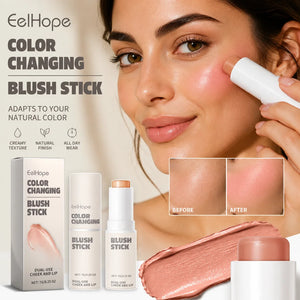 Color-Changing Blush & Lip Tint Stick, Hydrating Cheek Color, Natural Matte Finish, Travel Size