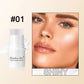 3-Piece Cream Blush, Highlighter & Contour Stick Set with Makeup Brush, Long-Lasting Face Makeup