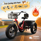 1200W Peak Folding Electric Trike for Adults – 36V 20Ah Battery, 75-Mile Range, 20 MPH, 20" Fat Tires