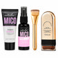 4-in-1 Base Makeup Set, Hydrating Primer Gel, Setting Spray, Full Coverage Foundation Stick & Brush, Matte Finish