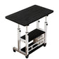 Adjustable Height Rolling Computer Desk with Wheels – Folding Mobile Workstation with Storage Shelf for Office, Bedside & Small Spaces