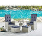 2-Piece All-Weather Wicker Recliner Chair Set with Ottomans & Cushions – Indoor Outdoor Patio Lounge Furniture