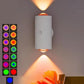 LED Wireless Wall Sconce with Motion Sensor, 7-Color Changing Light, 1500mAh Rechargeable Battery Operated Indoor Wall Lamp