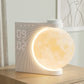 Moon Lamp Sunrise Alarm Clock with White Noise, Dual Alarms, 10 RGB Light Modes, Sleep Timer, Wood Grain Finish