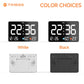 11-Inch LED Digital Alarm Clock with Large Display, Date, Day, Temperature & Humidity, Dual Alarms, Wall & Tabletop