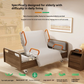 Household solid wood automatic rotating turning over bed multi-functional electric nursing bed