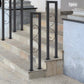 U-Shaped Stair Handrail – Decorative Iron Safety Grab Bar with Pre-Drilled Base for Stairs & Entrances
