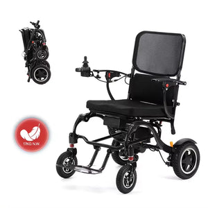 Lightweight Folding Carbon Fiber Electric Wheelchair with 24V Lithium Battery