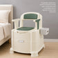 Bedside Commode Chair with Armrests – Portable Toilet with Night Light, Dual Buckets & Slow-Close Seat, 220 lb Capacity, Green