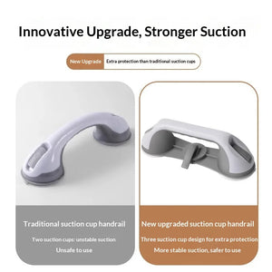 Vacuum Suction Shower Grab Bar – Anti-Slip Bathroom Safety Handle for Seniors