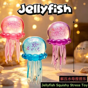 Jellyfish Squishy Mystery Blind Box, Sensory Squeeze Stress Ball & Office Desk Toy