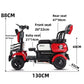 800W Foldable 3-Seater Electric Mobility Scooter with Child Seat