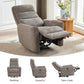 Modern 32-Inch Power Recliner Chair with Adjustable Headrest, Breathable Fabric Upholstered Electric Recliner for Living Room