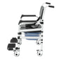 Foldable Rolling Shower Chair with Wheels – Height Adjustable Aluminum Bath Seat, 352 lb Capacity