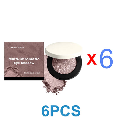 Rose Gold Shimmer Eyeshadow Palette, Natural Glow Eye Makeup, Portable Compact for Travel
