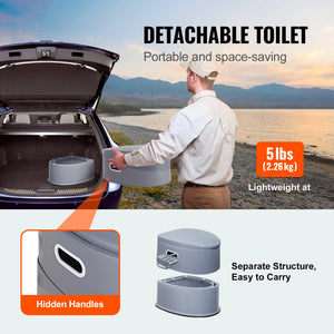 Portable Camping Toilet with 1.3-Gallon Detachable Bucket – Compact Travel Porta Potty for Camping, RV & Outdoor Use