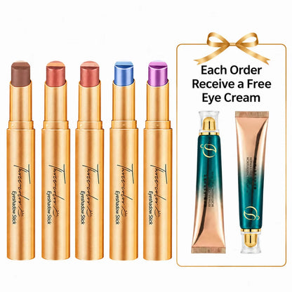 3-Color Eyeshadow Stick Set, Long-Lasting Waterproof Smudge-Proof Eye Makeup Pencils, Blendable, 3.5g Each