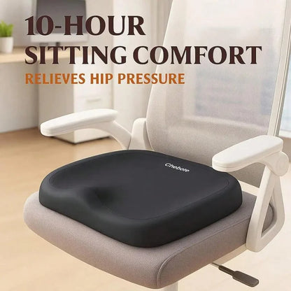 Ergonomic Memory Foam Lumbar Support Cushion – Adjustable Lower Back & Waist Support Pillow for Office Chair, Car & Long Sitting
