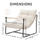 Upholstered Accent Chair with Metal Frame – Soft Cushioned Armchair for Living Room, Bedroom & Reading Lounge