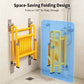 Wall-Mounted Folding Shower Seat with Armrests – Anti-Slip Feet, Space-Saving Bath Chair, 440 lb Capacity, Yellow
