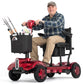 Foldable 4-Wheel Mobility Scooter for Seniors – Lightweight 50.7 lbs, 265 lbs Capacity, All-Terrain Electric Scooter