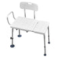 Tub Transfer Bench for Seniors – Height Adjustable Shower Chair with Armrest, Backrest & Curtain Slot, 400 lb Capacity