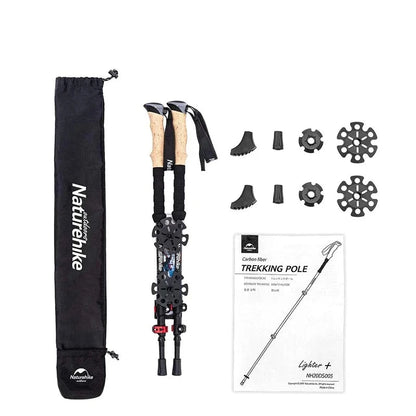 Adjustable Carbon Fiber Trekking Poles – Lightweight Hiking Sticks, 2-Pack