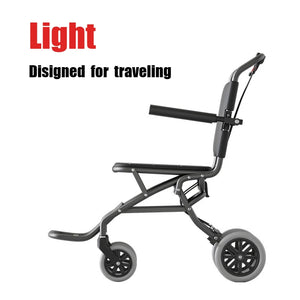 Lightweight Foldable Portable Manual Wheelchair for Travel