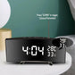 6-Inch Digital Alarm Clock with Curved Large LED Display, Temperature & Humidity Monitor, Snooze Function