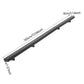 Stainless Steel Stair Handrail – 72" Modern Rectangle Stair Railing, 200 lbs Capacity, Indoor & Outdoor
