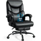 400 lb Big & Tall Reclining Office Chair with Footrest – High Back PU Leather Desk Chair with Lumbar Support & Spring Cushion