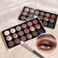 18-Color Earth Tone Eyeshadow Palette, Matte, Pearlescent, Fine Shimmer & Glitter Finishes, Long-Lasting Eye Makeup
