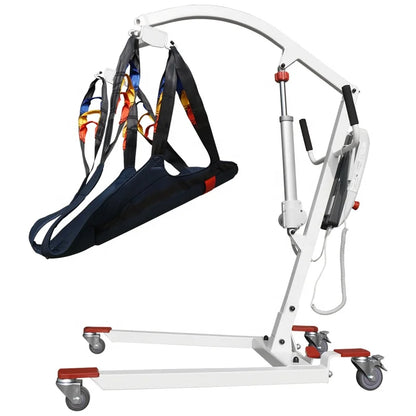 Foldable Electric Patient Hoist with Sling and Adjustable Height