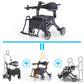 3-in-1 Electric Rollator Walker & Wheelchair with Seat & Shopping Bag for Seniors